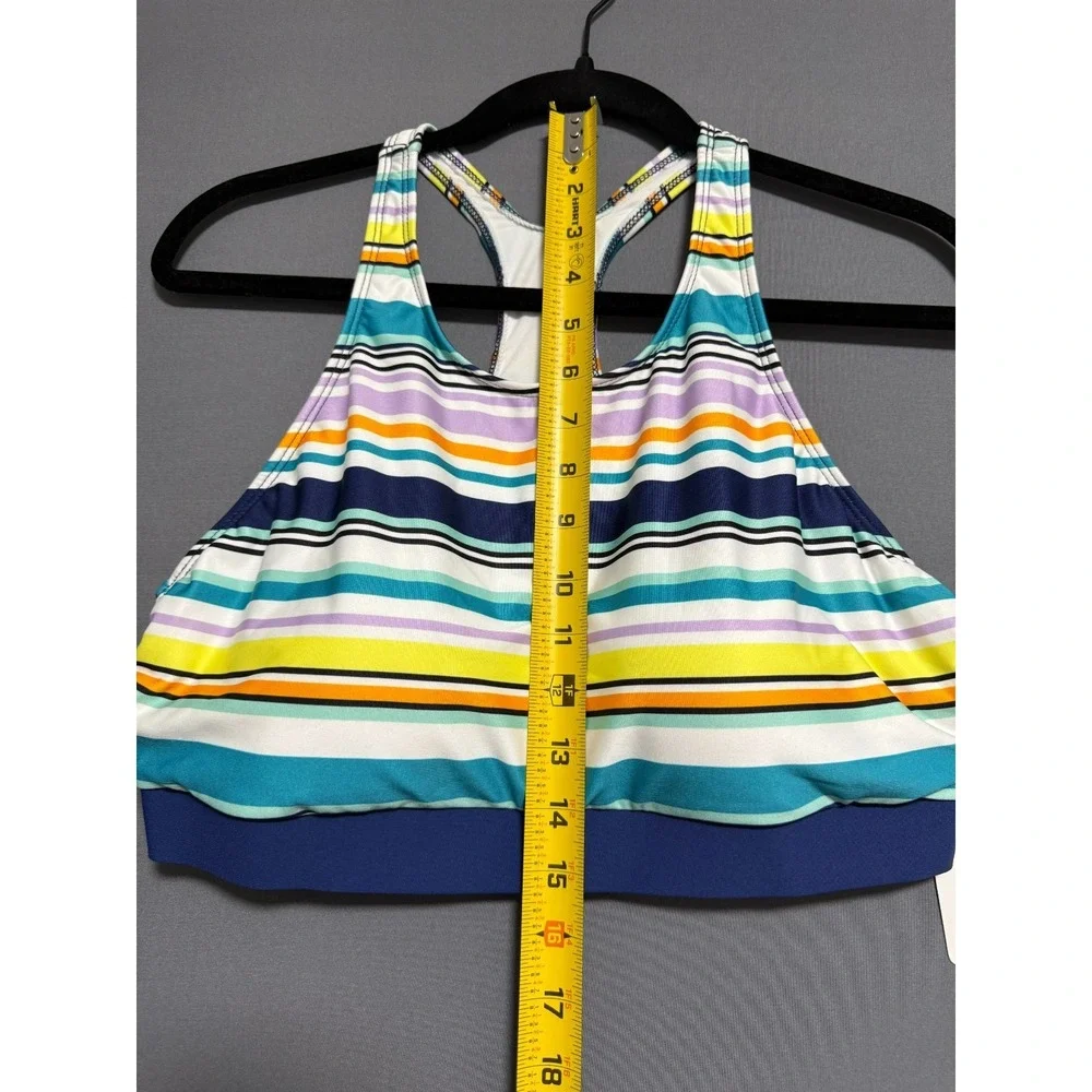 Next Tabata Sports Bra XL Racerback Striped Yoga‎ Gym Fitness Activewear Sporty